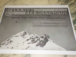 ANCIENNE PUBLICITE  BLERIOT AERONAUTIQUE 1914 - Pubblicità