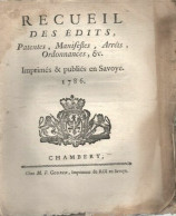 Manifeste De La Chambre Des Comptes Du 25 Janvier 1786 Portant Le Tarif Des Monnoies D'or Et D'Argent D'Espagne Frappées - Livres & Logiciels