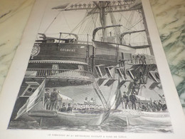 GRAVURE PRESIDENT DE LA REPUBLIQUE A BORD DU COLBERT 1880 - Bateaux