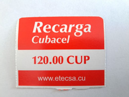 CUBA  120  CUP CUBACEL   ETECSA / 31/12/2030    USED    ** 10724** - Kuba