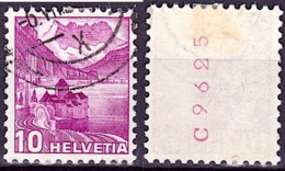 Schweiz Suisse 1936: Chillon ERSTE Rollenmarke MIT NUMMER "C9625" Zu 203AyRM.01 Mi 299IIyR Mit O 6.VII.?? (Zu CHF 11.00) - Franqueo