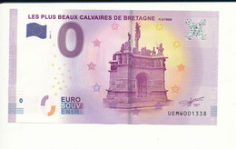 Billet Touristique 0 Euro - LES PLUS BEAUX CALVAIRES DE BRETAGNE - UEMW - 2017-1 - N° 1338 - Other & Unclassified