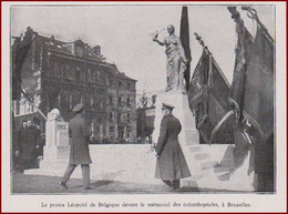Inauguration Du Mémorial Des Colombophiles Belges. Bruxelles, Belgique. Texte Associé. 1936. - Documents Historiques