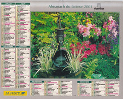 ALMANACH DES PTT Calendrier Des Postes: SEINE-MARITIME, Récolte Des Pommes, Jardin En Fleurs, 2001 - Grand Format : 2001-...