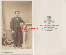 CDV Par  Boureau à Bordeaux-notable élégant-second Empire - Old (before 1900)