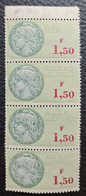 FRANCE 1963 - MNH - YT 33 - Taxes Communales 1F50 - Bande à 4 - Zegels