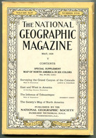 The National Geographic May 1924 Map Of North America In Six Colors - 1900-1949