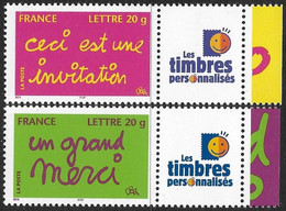 France 2005 - Timbres Personnalisés  Yvert Nr. 3760 A/3761A - Michel Nr. 3911 II Zf/3912 II Zf  ** - Neufs