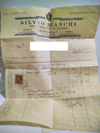 Italy Italia Invoice Fattura SILVIO BIANCHI Pelli E Pelliccerie Livorno Lucca Siena 1936 - Italia