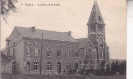 FAULX église Et La Poste  Postée En 1922 - Gesves