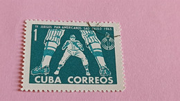 CUBA - Timbre 1965 : Sports - IVe Jeux Panaméricains à Säo Paulo '65 - Baseball - Usati