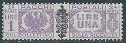 1945 LUOGOTENENZA PACCHI POSTALI 1 LIRA MNH ** - RB14-4 - Postpaketten