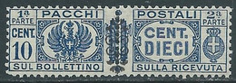 1945 LUOGOTENENZA PACCHI POSTALI 10 CENT MNH ** - RB14-7 - Postal Parcels