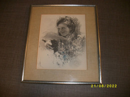 2 Houtskooltekeningen / Charcoal Drawings - Signed "Murray" - Little Boy And Girl - Dessins