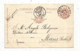 Entier Postal , Lettre, ITALIE, TORINO, FERROVIA , 1896, LE MANS , SARTHE , 4 Scans - Maschinenstempel (EMA)