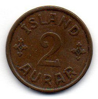 ICELAND, 2 Aurar, Bronze, Year 1926, KM #6.1 - Iceland