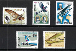 POLOGNE: "AVIONS  ANCIENS", Lot  D'obl. - Usados