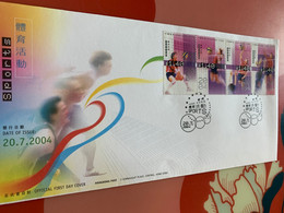 Hong Kong Stamp FDC Volleyball Olympic Sports - FDC