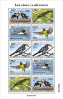 Burundi 2022, Animals, African Birds, Parrots, Sheetlet - Unused Stamps