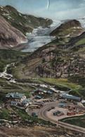 Hotel Steingletscher Bus & Car Park Old Switzerland Aerial Postcard - Stein