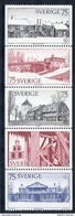 SWEDEN 1975 Protection Of Monuments Set In Strip  MNH / **.  Michel 908-12 - Ongebruikt