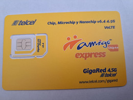 MEXICO SIMCARD /TELCEL/AMIGO/EXPRESS GIGARED 4,5 G   NEW/   MINT      ** 10737** - Mexico