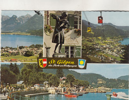 B6260) ST. GILGEN - Salzkammergut Seilbahn Mozartdenkmal Boote Schiff Promenade - St. Gilgen