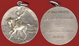 ** MEDAILLE  MILLENAIRE  De  NORMANDIE  1911  -  ROUEN - CAEN - PARIS ** - Altri & Non Classificati