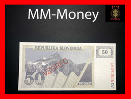 SLOVENIA 50 Tolarjev  1990  P. 5  "overprint VZOREC"   Specimen   UNC - Slovenia