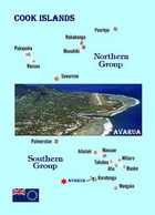 Cook Islands Country Map New Postcard * Carte Geographique * Landkarte - Cook
