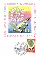 Carte Maximum EUROPA MONACO  1964 12 9 64 Timbre 0.25 Europa Monaco  RV - Timbres (représentations)