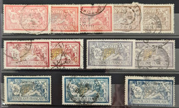 FRANCE 1900 - Canceled - YT 119-123 - Complete Set With Color Variations - Condition Mixed (see Scan!) - 1900-27 Merson
