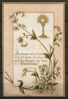 Souvenir De 1ère Communion Sur Papier Parcheminé Datant De 1897 - Imágenes Religiosas