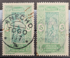 TOGO 1917 - 2 Dahomey #46 Utilisés En Togo (obl. Anecho Et Atakpame) - Unused Stamps