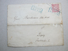 1868   , HALLE , Klarer Blauer Stempel Auf Brief , Altersspuren - Postal  Stationery