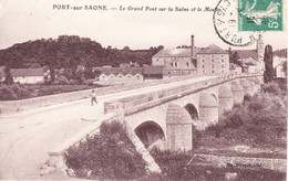 CPA PORT SUR SAONE 70 - Le Grand Pont Sur La Saône Et Le Moulin - Port-sur-Saône