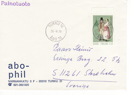 7249) Finland Cover 1978 Abo-phil To Sweden - Briefe U. Dokumente