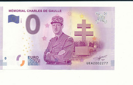 Billet Touristique 0 Euro - MÉMORIAL CHARLES DE GAULLE - UEAZ - 2018-2 - N° 2277 - Other & Unclassified