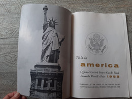 This Is America Officiel United States Guide Book Brussels World'fair 1958 Exposition Bruxelles 1958 - 1950-oggi