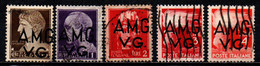 ITALIA - AMGVG - 1945 - IMPERIALE  VALORI DA 10 C. Con Fascio - 1-2 LIRE + DEMOCRATICA 3-4 LIRE - USATI - Oblitérés