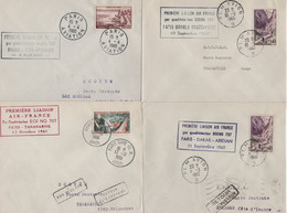 Lot De 4 Lettres - 1er Vols - Erst- U. Sonderflugbriefe