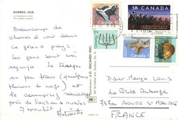 CARTE POSTALE  QUEBEC 7/10/89 POUR BOURG ST MAURICE FRANCE - Cartas & Documentos