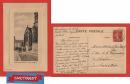 CPA BOURBONNE LES BAINS *** 52 *** ABSIDE DE L'EGLISE 1912 - Carriole Et Charrette - Bourbonne Les Bains