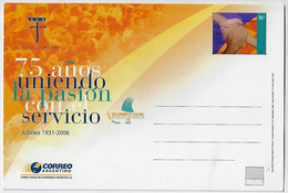 Argentina 2006 Postal Stationery Card 75 Years Of Argentine Catholic Action Unused - Interi Postali
