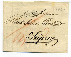 Lettre De WIEN ( Autriche) Pour Leipzig ( Allemagne ) / 1824 - 1801-1848: Precursors XIX