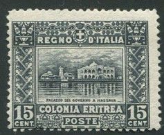 ERITREA 1910 SOGGETTI AFRICANI 15 C. SASSONE N. 36 ** MNH F.TO DIENA - Eritrea