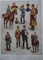 Belle Planche Types Militaires Serbes   Doc De 1918 - 1914-18