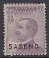 ITALY - SASENO N.6 -  Cat. 400 Euro - CENTRATISSIMO - GOMMA INTEGRA - MNH** - Saseno