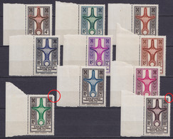 Ghadames - N°1/8 + PA1/2 ** Croix D'Agadès - 1949 - Coins Manquants Sur N°7 & PA2 - Cote: 68 EUR (N°7 & PA2 Non-comptés) - Unused Stamps