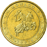 Monaco, 10 Euro Cent, 2001, SPL, Laiton, KM:170 - Monaco